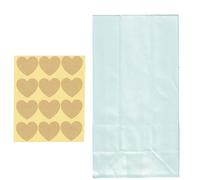 Bolsa de papel, Stand up Colorful Bags,Cookie Gift Packing Bag Birthday Party Favor Stand Bags 12pcs/lot-Light blue,23x12x7.5cm