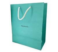 Bolsa de papel tiffany & co. grande, color verde emblemático, diseño