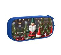 Bolsa de papelería con estampado tradicional de gnomos de Navidad, ligera, para escuela, universidad, oficina, viajes, niños, niñas y adultos, Blue, Talla única, Juego de mochila escolar