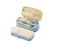 Bolsa De Papelería Estudiantes De La Escuela Gran Capacidad Case De Lápices Kawaii Case De Bolígrafo Suministros De Lápices Bolsas De Almacenamiento De Lápices Pitencas De Bolsas-Sky Blue 2