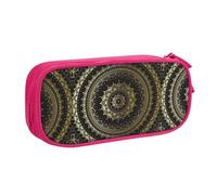 Bolsa de papelería ligera con estampado circular, para escuela, universidad, oficina, viajes, niños, niñas y adultos, Pink, Talla única, Juego de mochila escolar