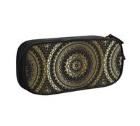 Bolsa de papelería ligera con estampado circular, para escuela, universidad, oficina, viajes, niños, niñas y adultos, Black, Talla única, Juego de mochila escolar