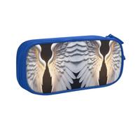 Bolsa de papelería ligera con estampado de alas de ángel, para escuela, universidad, oficina, viajes, niños, niñas y adultos, Blue, Talla única, Juego de mochila escolar