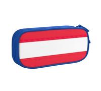 Bolsa de papelería ligera con estampado de bandera austriaca, para escuela, universidad, oficina, viajes, niños, niñas y adultos, Blue, Talla única, Juego de mochila escolar
