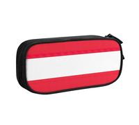 Bolsa de papelería ligera con estampado de bandera austriaca, para escuela, universidad, oficina, viajes, niños, niñas y adultos, Black, Talla única, Juego de mochila escolar