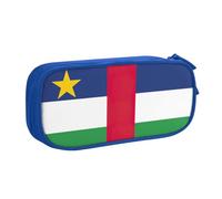 Bolsa de papelería ligera con estampado de bandera de África Central, para escuela, universidad, oficina, viajes, niños, niñas y adultos, Blue, Talla única, Juego de mochila escolar