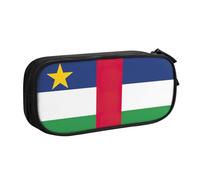 Bolsa de papelería ligera con estampado de bandera de África Central, para escuela, universidad, oficina, viajes, niños, niñas y adultos, Black, Talla única, Juego de mochila escolar