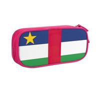 Bolsa de papelería ligera con estampado de bandera de África Central, para escuela, universidad, oficina, viajes, niños, niñas y adultos, Pink, Talla única, Juego de mochila escolar