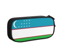 Bolsa de papelería ligera con estampado de bandera de la República de Uzbekistán, para escuela, universidad, oficina, viajes, niños, niñas y adultos, Black, Talla única, Juego de mochila escolar