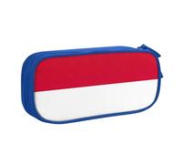 Bolsa de papelería ligera con estampado de bandera de Mónaco, para escuela, universidad, oficina, viajes, niños, niñas y adultos, Blue, Talla única, Juego de mochila escolar