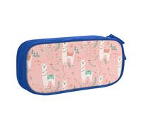 Bolsa de papelería ligera con estampado de cactus rosa camello para escuela, universidad, oficina, viajes, niños, niñas y adultos, Blue, Talla única, Juego de mochila escolar