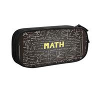 Bolsa de papelería ligera con estampado de matemáticas para escuela, escuela, oficina, viajes, niños, niñas y adultos, Black, Talla única, Juego de mochila escolar