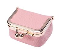 Bolsa de para monedas, bolsa de joyería de moda, monedero, organizador de cosméticos con cierre de beso para dinero en efectivo y tarjetas de crédito, Pink, Refer to description, Unisex