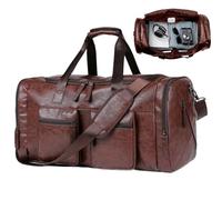 Bolsa De para Viaje 55x25x30 Cm, Bolsa De Equipaje para Pasar La Noche, Bolssa De Viaje De Cuero De PU con Correa para El Hombro | Bolssa De Viajee Resistente para Fidanzato, Fine Settimana