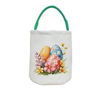 Bolsa de Pascua con asa, bolsa de conejo a escala es | Gran cesta de Pascua con bolsa muerta de bocadillo muerto para huevos, dulces o juguetes, decoración de fiesta perfecta para ellos y