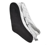 Bolsa de patinaje de gran capacidad para patines de ruedas, transportador de nailon con correa de hombro ajustable, funda organizadora de equipo para patines en línea y cuádruple (negro)