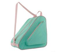 Bolsa de patines para patines y patines de hielo con nailon impermeable resistente a desgarros, gran capacidad de almacenamiento, bolsillo lateral con cremallera y correa de hombro ajustable para un