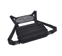 Bolsa de Pecho Ajustable de Nailon para Hombre, para Pesca y Escalada | Negro, 4 Hebillas y Tirantes Regulables, Resistente a Rayones, Fácil de Llevar y Poner