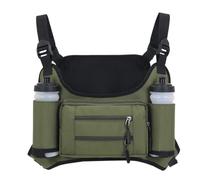 Bolsa de pecho, bolsa de pecho para hombres, bolsa de chaleco, portátil, bolsa de almacenamiento | Bolsa de pecho de viaje ajustable, bolsa de pecho de uso para escalada, senderismo, Army Green, Se