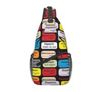 Bolsa de pecho con etiquetas personalizadas para medicamentos de anestesia, mochila cruzada para enfermera, mochila de hombro para hombres, viajes, senderismo