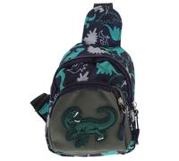 Bolsa de Pecho de Dinosaurio para Niño Niña, 14x7x18cm, Azul | Nailon Ligero, Cierre Fácil, 1 Pieza, para Snacks, Pañuelos, Llaves y Juguetes en Fiesta