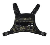 Bolsa de pecho deportiva para hombre, seguridad de alta visibilidad, tiras de visibilidad reflectantes, correas ajustables, arnés de estabilidad, tela Oxford resistente al desgaste, para entrenamiento