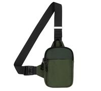 Bolsa de pecho deportiva para hombre, soporte para teléfono para mujer, bandolera, bandolera, tamaño pequeño, bolsa de mensajero para mujer, Verde militar, Talla única