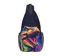 Bolsa De Pecho Dinosaurios Del Arte Pop Bolso Bandolera Cruzada Ajustable Bolsa Cruzada De Pecho Resistente Moderna Para Deportes Mujeres 9X19X39Cm