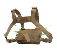 Bolsa de pecho exterior | Tejido Oxford, Negro/Marrón/Verde | Bolsa de plátano Multifunción para Ciclismo, Senderismo, Caza | Chaleco Deportivo con Bolsillos, marrón, Consulte la descripción, Consulte