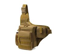 Bolsa de Pecho for Hombre, for Ciclismo, Senderismo, táctica, Bandolera Molle, Pesca, riñonera, Bolsa de Escalada(Khaki)