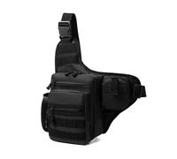 Bolsa de Pecho for Hombre, for Ciclismo, Senderismo, táctica, Bandolera Molle, Pesca, riñonera, Bolsa de Escalada(Black)