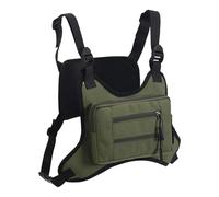 Bolsa de pecho para hombre - Bolsa de pecho para correr, chaleco ajustable, bolsa de almacenamiento adicional impermeable, pequeñas bolsas de hombro ligeras para teléfono, deporte, entrenamiento en