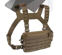 Bolsa de pecho para hombre, bolsa de pecho para hombre, para entrenamiento, viajes, gimnasio, correas ajustables, soporte de cartera de liberación rápida para motocicleta, viajes, pesca, ciclismo