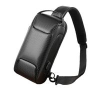 Bolsa De Pecho Para Hombre Impermeable - Mochila Con Arnés De Carga USB Con Bloqueo De Contraseña, Daypack De Hombro Cruzado Para Excursiones, Viajes Y Colgando