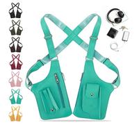 Bolsa De Pecho Para Hombres,Mochila Antirrobo De Diseño Chaleco, Con Varios Bolsillos, Antirrobo E Impermeable, Axila Y Doble Bolsa De Hombro,para Padre Amigo Teléfono Móvil Llave (Verde esmeralda)