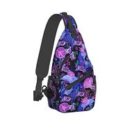 Bolsa de Pecho para Hombres y Mujeres Compatible con Cool Jellyfish y Skull Sling Shoulder Backpack Fashion Daypack, Deporte al Aire Libre Ajustable con Cremallera Crossbody Bag con Gran Capacidad