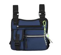 Bolsa de pecho para senderismo, chaleco multifuncional resistente al desgaste con corte 3D para senderismo, gimnasio, deportes, motocicleta, entrenamiento, caza, Azul, Refer to description, Unisex
