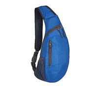 Bolsa de pecho plegable con cremallera de color sólido para hombre y mujer, bolsa cruzada de un solo hombro, bolsa de deporte, bolsa de hombro extra grande, Blue, Talla única