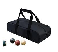 Bolsa de pelota de deporte, organizador con doble cremallera y asas, bolsa de almacenamiento de bolas de bocce con divisores, para uso diario, juego, competencia, viajes, jardín, césped, interior