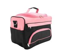 Bolsa de peluquería Bolsa de maquillaje profesional, estuche almacenamiento herramientas for tatuaje uñas, organizador cosméticos belleza, bolsa viaje portátil for peluquero(Pink)