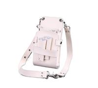 Bolsa De Peluquería De Belleza Bolsa de cuero for tijeras peluquería, bolsa for clips, funda for, estuche con cinturón(Beige)