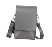 Bolsa De Peluquería De Belleza Bolsa de cuero PU for tijeras de pelo, bolsa con clips, funda for tijeras de peluquería y barbería, estuche con cinturón for el hombro(Gray)