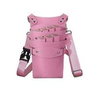 Bolsa de Peluquería Paquete de cintura tijera estilista, organizador herramientas cruzadas peluquero for suministros cuidado mascotas(Pink)