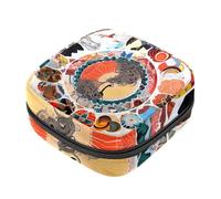 Bolsa de período,Bolsa de Almacenamiento de servilletas sanitarias,Flores de Mandalas abstractas,Bolsa de época