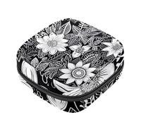 Bolsa de período,Bolsa de Almacenamiento de servilletas sanitarias,Margarita Negra Floral,Bolsa de época