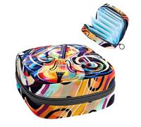 Bolsa de período,Bolsa de Almacenamiento de servilletas sanitarias,música y líneas abstractas y Coloridas,Bolsa de época