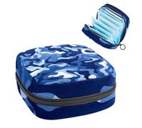 Bolsa de período,Bolsa de Almacenamiento de servilletas sanitarias,Resumen de Camuflaje Azul,Bolsa de época