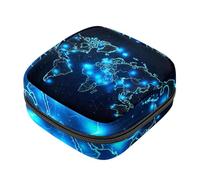 Bolsa de período,Bolsa de Almacenamiento de servilletas sanitarias,Resumen Estrellas Mundo Mapa Cielo,Bolsa de tampón para Bolso