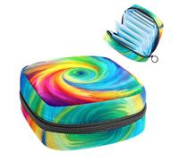 Bolsa de período,Bolsa de Almacenamiento de servilletas sanitarias,Resumen Remolino Arco Iris,Bolsa de época