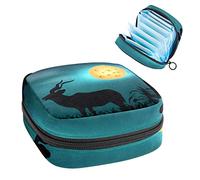 Bolsa de periodo, bolsa de almacenamiento portátil para servilletas sanitarias, Cudu Night., Varios colores, 4.7x6.6x6.6 in/12x17x17 cm